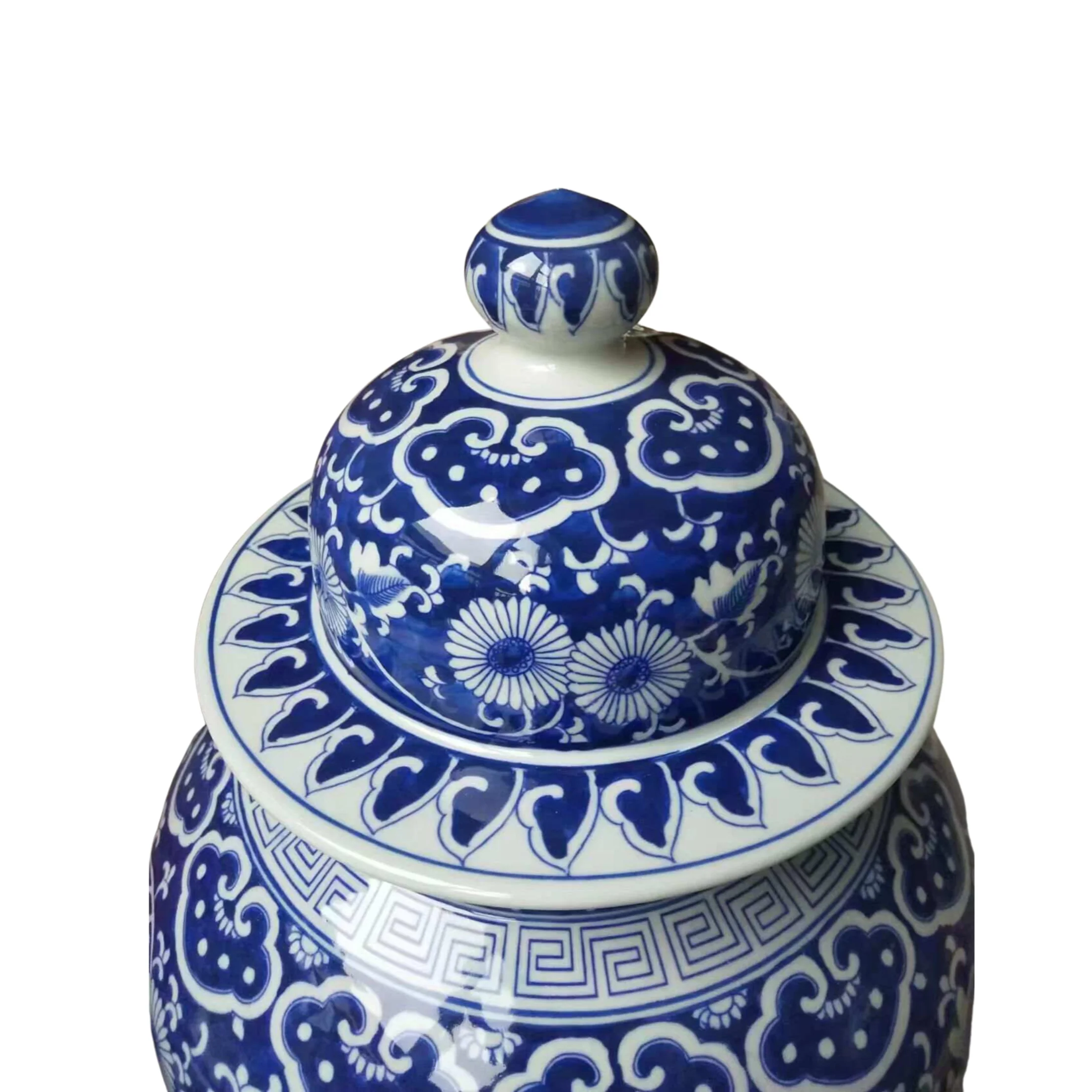 Chinoiserie Ginger Jar, Blue & White Dragon - Image 3