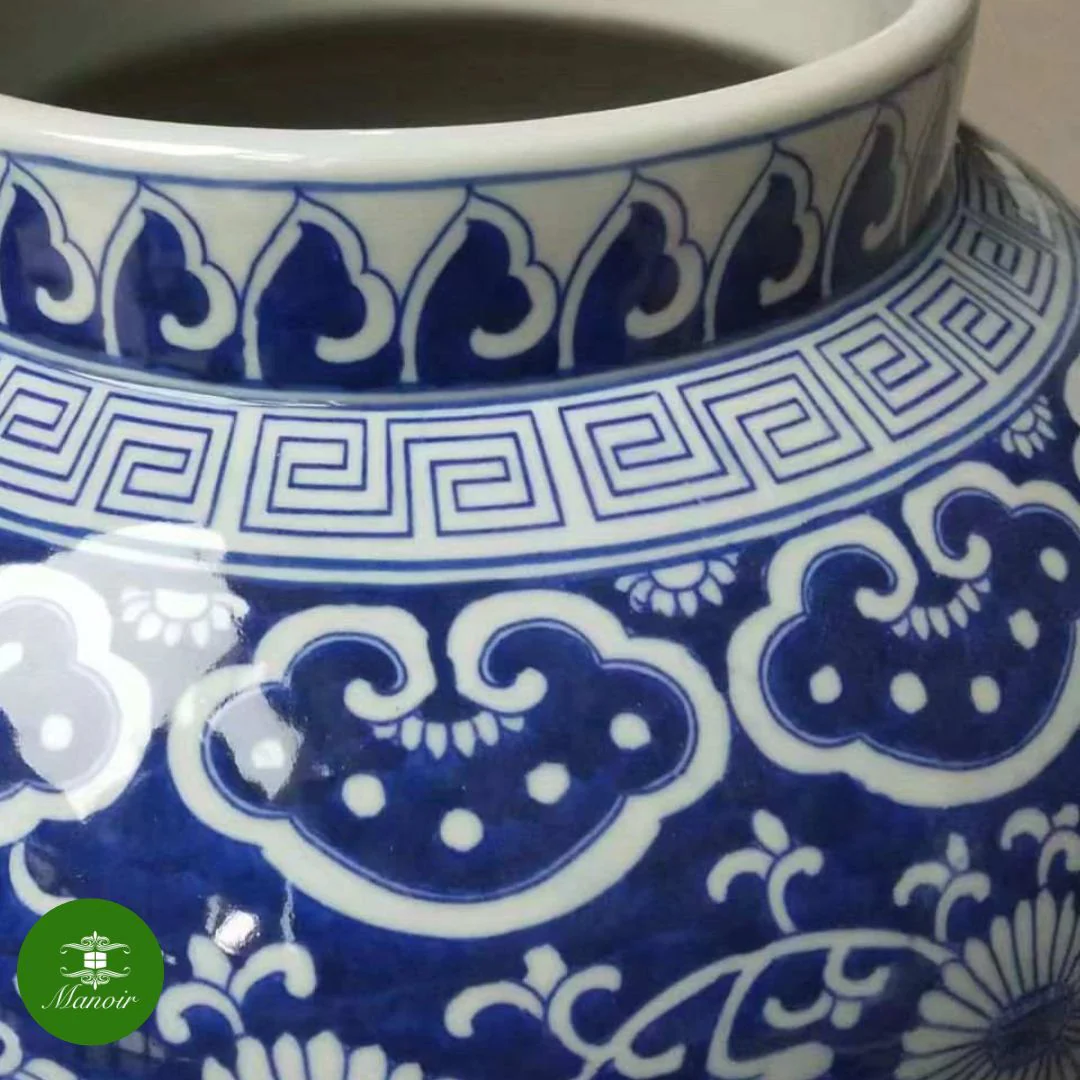 Chinoiserie Ginger Jar, Blue & White Dragon - Image 4