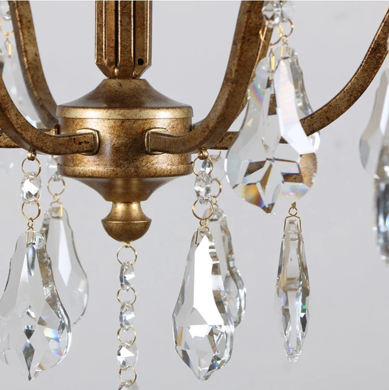 Élégance Gold and Crystal Chandelier (3 Sizes Available) - Image 4