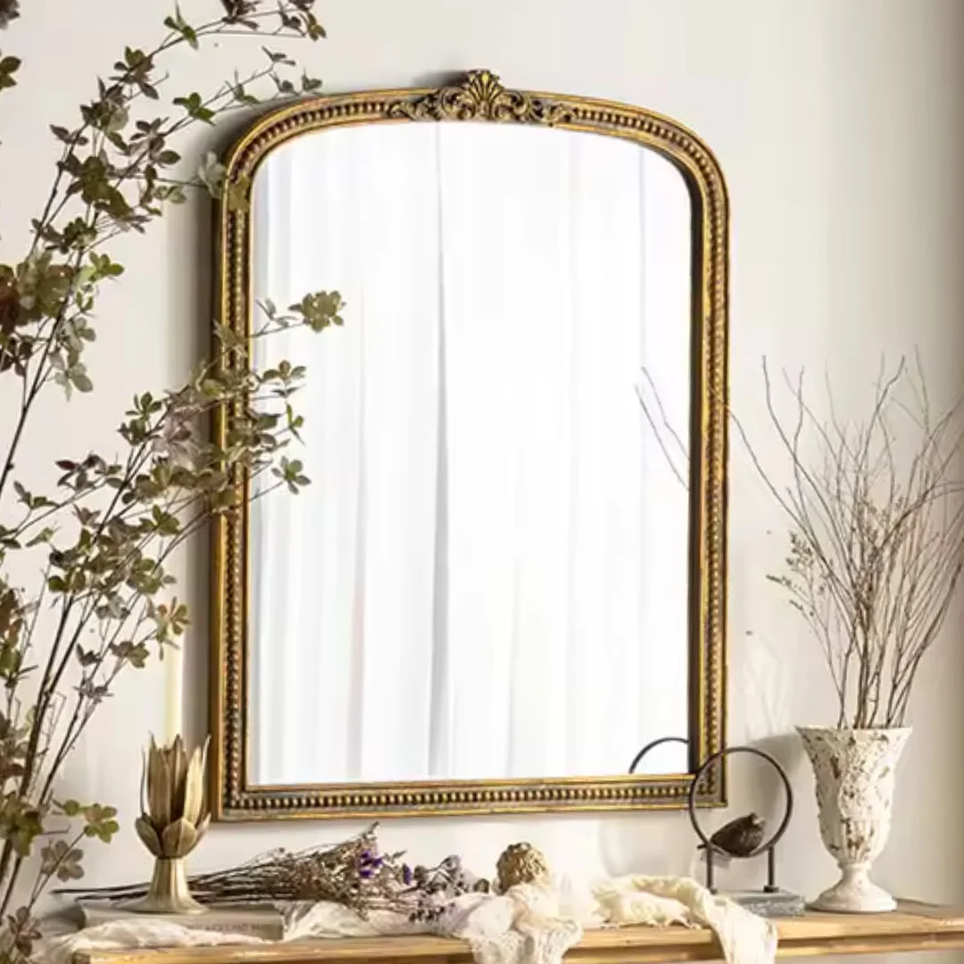 Palais Mirror: French Gilt Gold Mirror With Elegant Details - Image 4