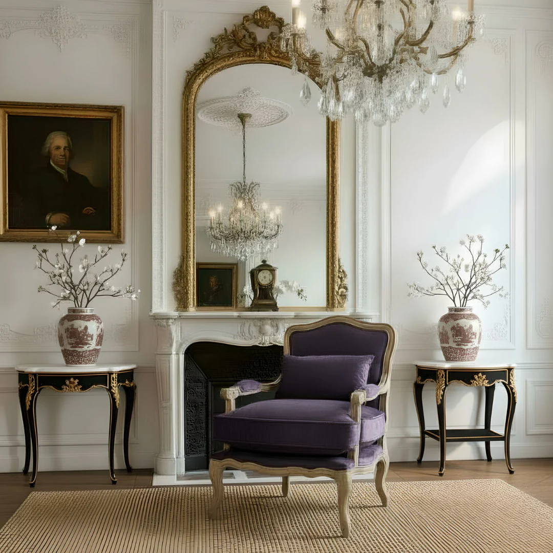 Reims Armchair (Aubergine Velvet) - Image 7