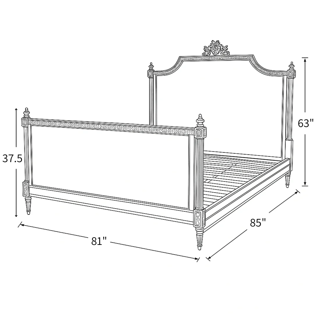 The Dauphin Bed Frame King Size - Image 6