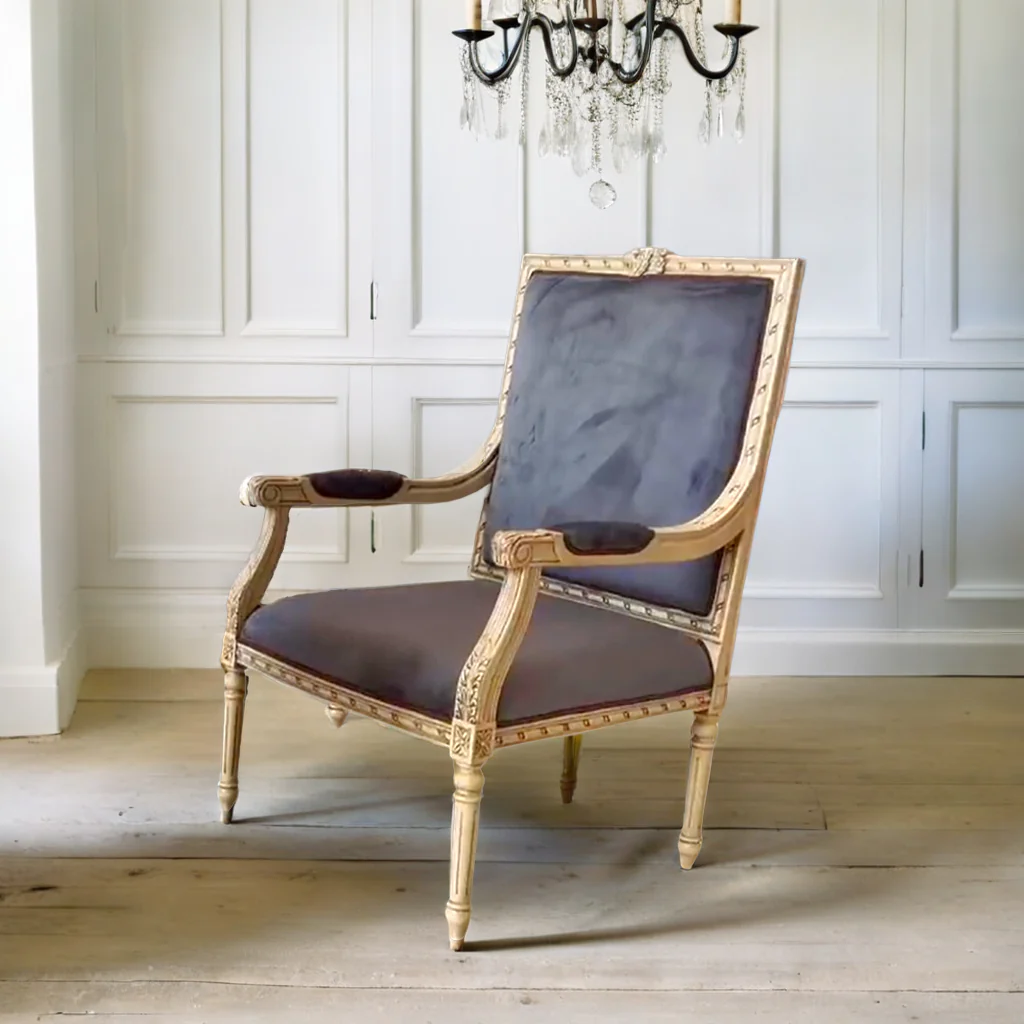The Élise Armchair (Charcoal Velvet) - Image 4