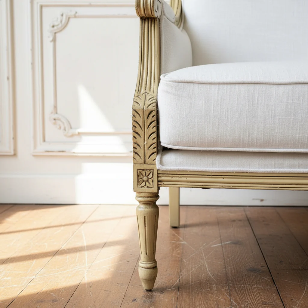 The Luxembourg Armchair (White Linen) - Image 4