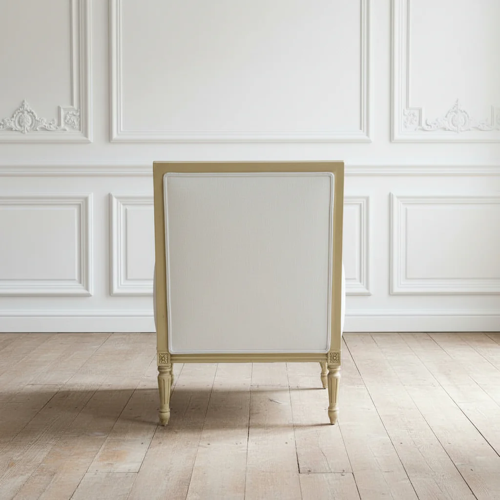 The Luxembourg Armchair (White Linen) - Image 6